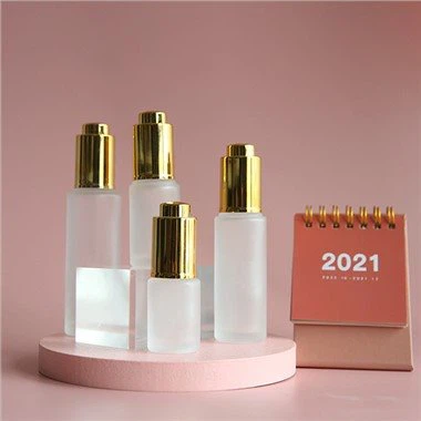 Flacone contagocce in vetro bianco