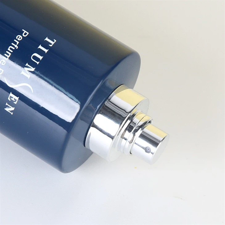 blue color perfume bottle