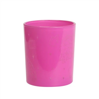 Barattoli di candela rosa